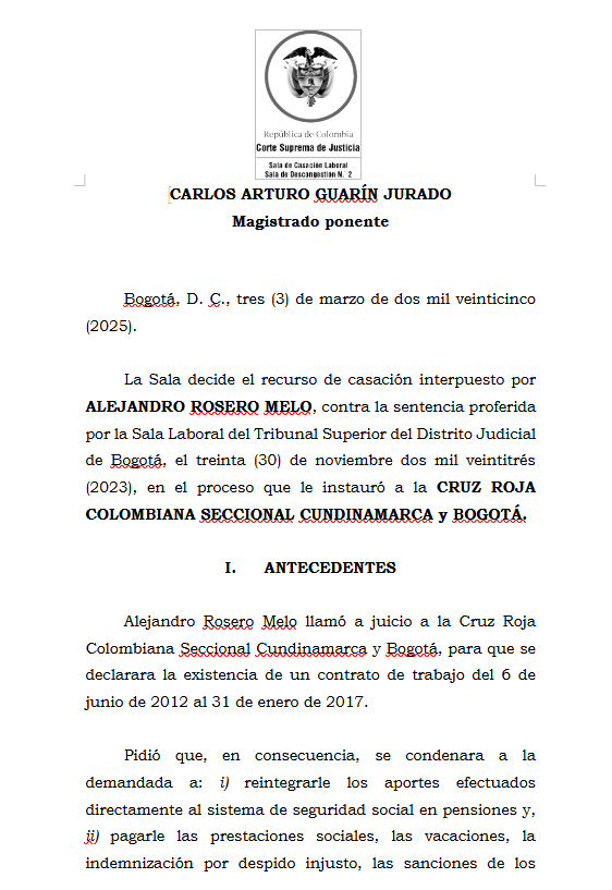 SENTENCIA RECOMENDADA 🗣 

#Laboral

Presunción de contrato realidad también es aplicable a las profesiones liberales y cualificadas, como la de los médicos: Corte Suprema
 
Solicita la providencia completa al correo: 📩gestiondocumental@articulo20.com.co enviando el título con