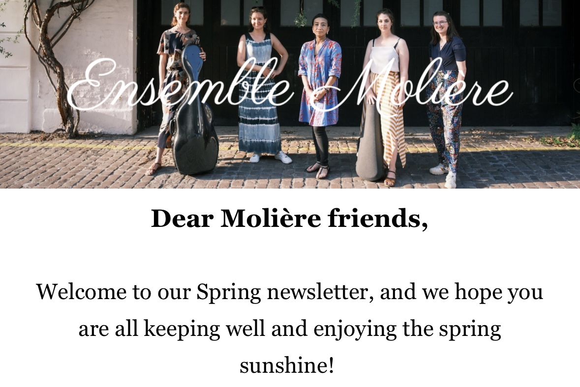 Our quarterly e-newsletter has just been sent out to our supporters! If you would like to receive the next one, please sign up from the form below.

✏️Sign up Quarterly newsletter✏️
mailchi.mp/c6ff236d9efa/s…

🌸Ensemble Molière Spring newsletter🌸
mailchi.mp/990c4221760b/e…