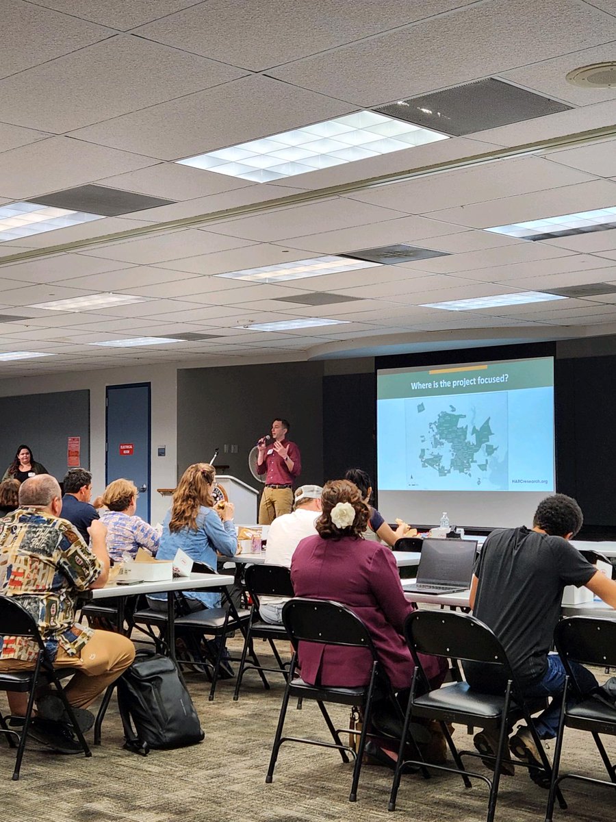 HARCresearch's tweet image. What a great turnout at the ForUsTree Town Hall! 🌳 

Community members came together to hear exciting updates on the latest #ForUsTree projects and dove into insights from the #H3ATMapping campaign. 

🌳Visit forustreehtx.org