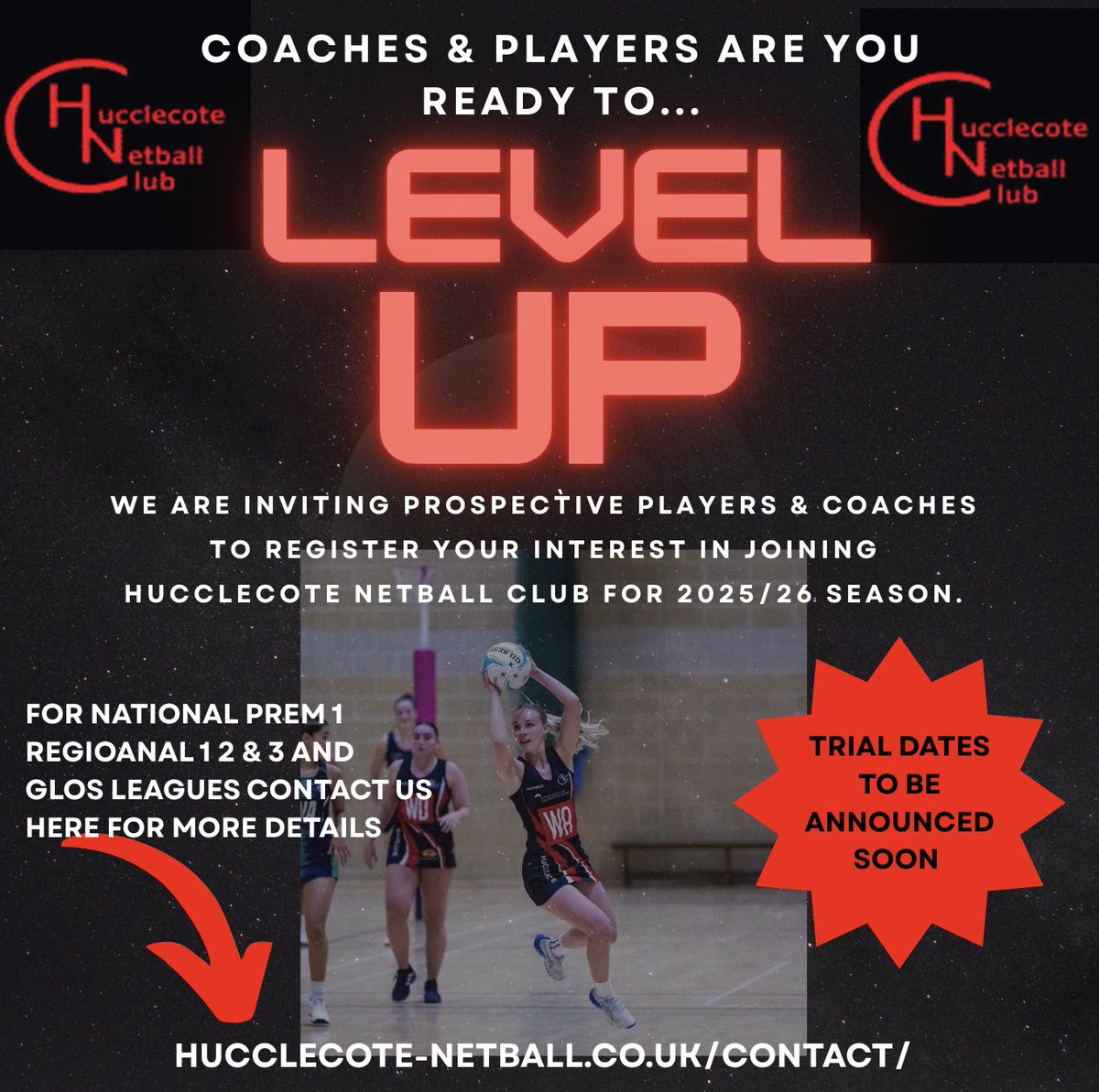 We are excited to announce we are welcoming expressions of interest from players or coaches who are keen to represent the #red&amp;black next season, for more info contact us ⬇️
hucclecote-netball.co.uk/contact/

#hucclecotenetballclub 
#performancenetball
