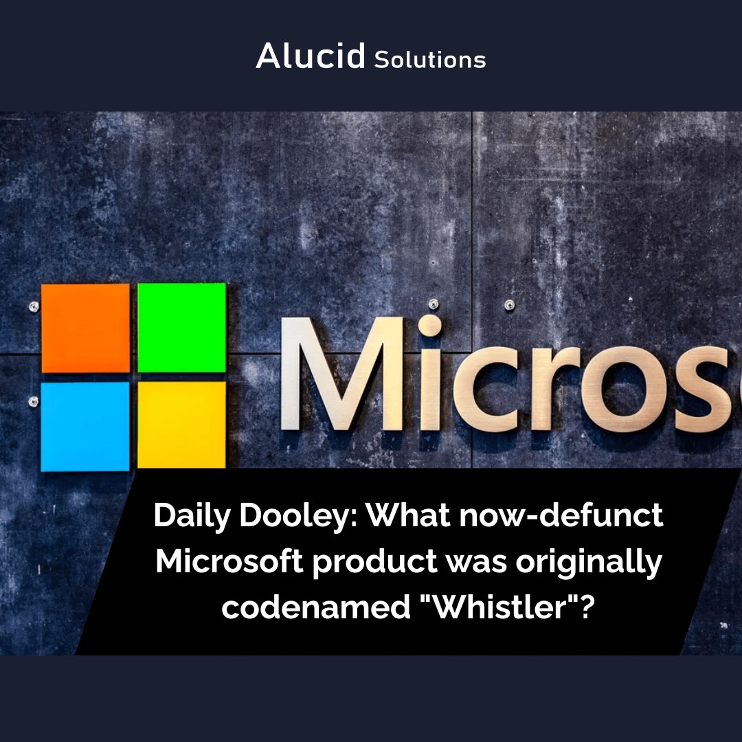 AlucidSolutions's tweet image. Start your week out with a little tech trivia - get the answer after the jump!
alucidsolutions.com/post/daily-doo…

#alucidsolutions #techtrivia #microsoft