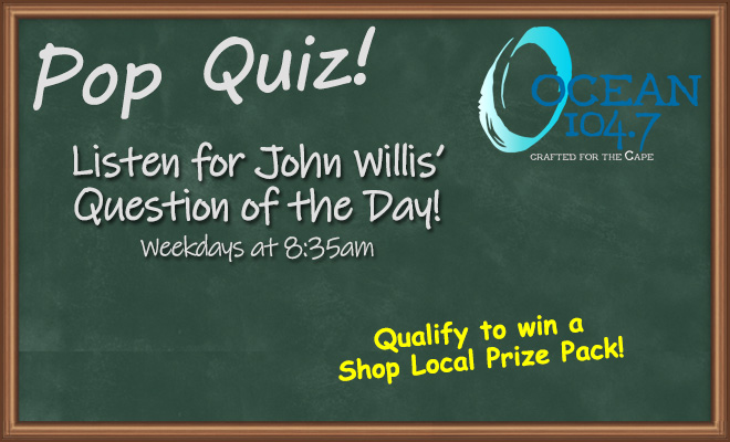 We want to give a lucky Ocean 104.7 listener a local experience to some great #localbusinesses on the Cape, so we’ve included #giftcards from a range of local businesses to enjoy this spring.

Each daily Pop Quiz winner this month will be entered to win!
ocean1047.com/play-the-pop-q…