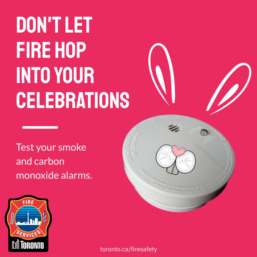 With all the plans you may have this weekend, please remember to protect your family with working smoke and carbon monoxide (CO) alarms. #Toronto #safety