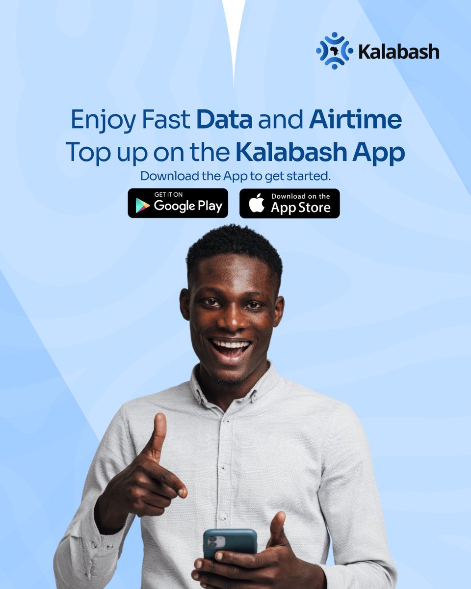 Kalabash54's tweet image. Top Up data and airtime on the Kalabash App this week, Download the Kalabash App to get started.
#travel #booknow #kalabash #poweredbykalabash #kalabashapp