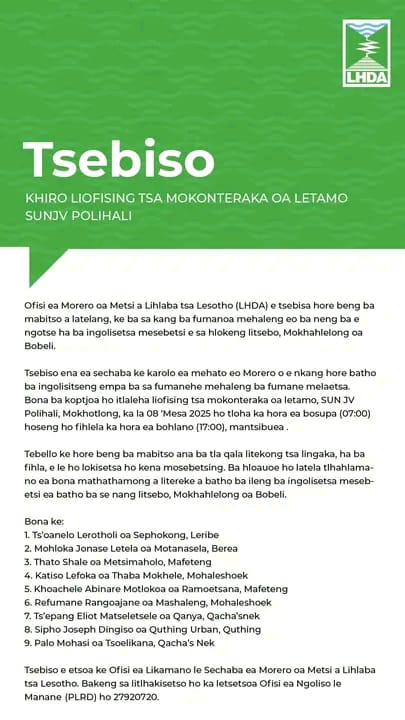 TheReporterLS's tweet photo. [TSEBISO] https://t.co/mnQss5tzMu