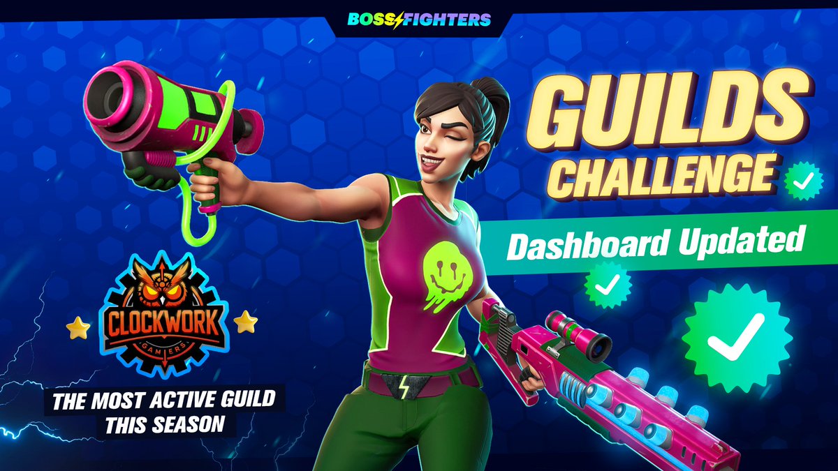 exylos_ai's tweet photo. 🏆 Guild Challenge Results Are LIVE! 🏆

The dust has settled, the stars are counted — and the dashboard is UPDATED 🔥

🥇 @ClockWorkGamers takes the crown as the most active guild!
 💥 @velrooks stood above the rest as the Action Points Leader

🎉Guild Coins are now available! Exchange them for prizes — or stack them for even better rewards next season 👀

📊 Dashboard updated 👉https://t.co/jViTRzn4OK