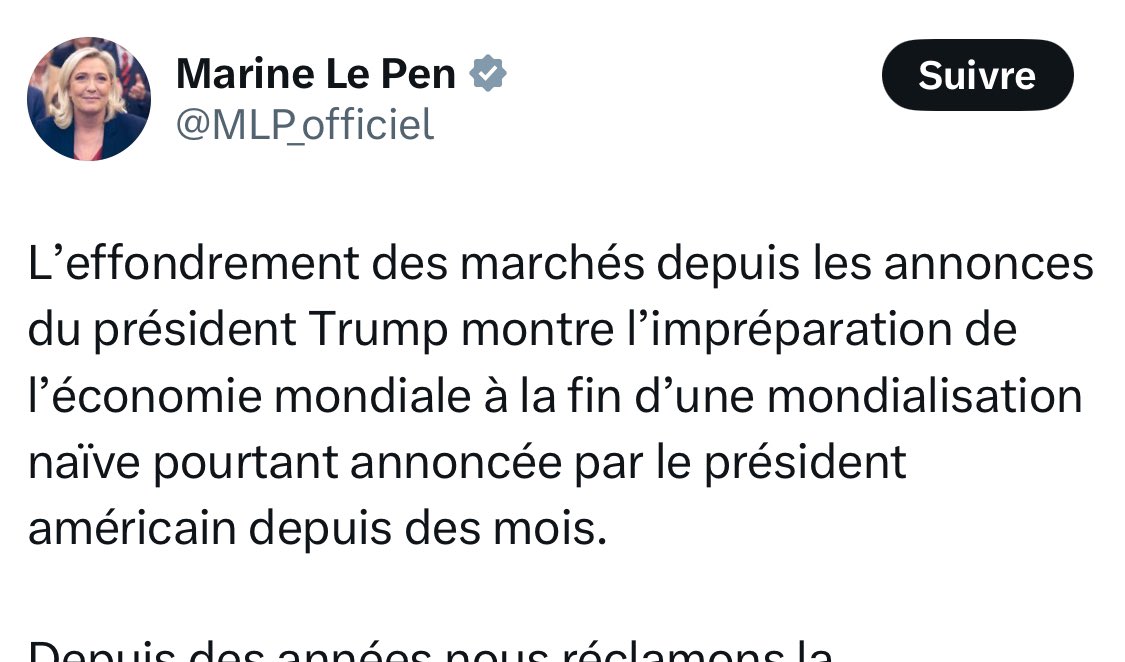 On connaissait Le Pen en petite télégraphiste de Moscou, la voici pointant au SAV de Trump.
Patriote en peau de lapin.