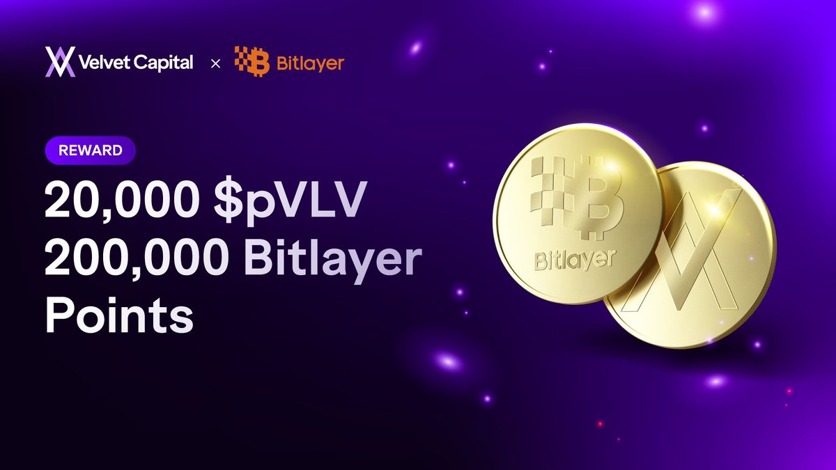 Velvet_Capital's tweet photo. Velvet x @BitlayerLabs High Rewards Campaign Rewards have been distributed to the winners!

You can continue to earn more $pVLV by trading on the Velvet Bitlayer Trade Terminal, and earn 1 $pVLV for every $100 traded on one of the leading Bitcoin L2s https://t.co/4usnnNny1E