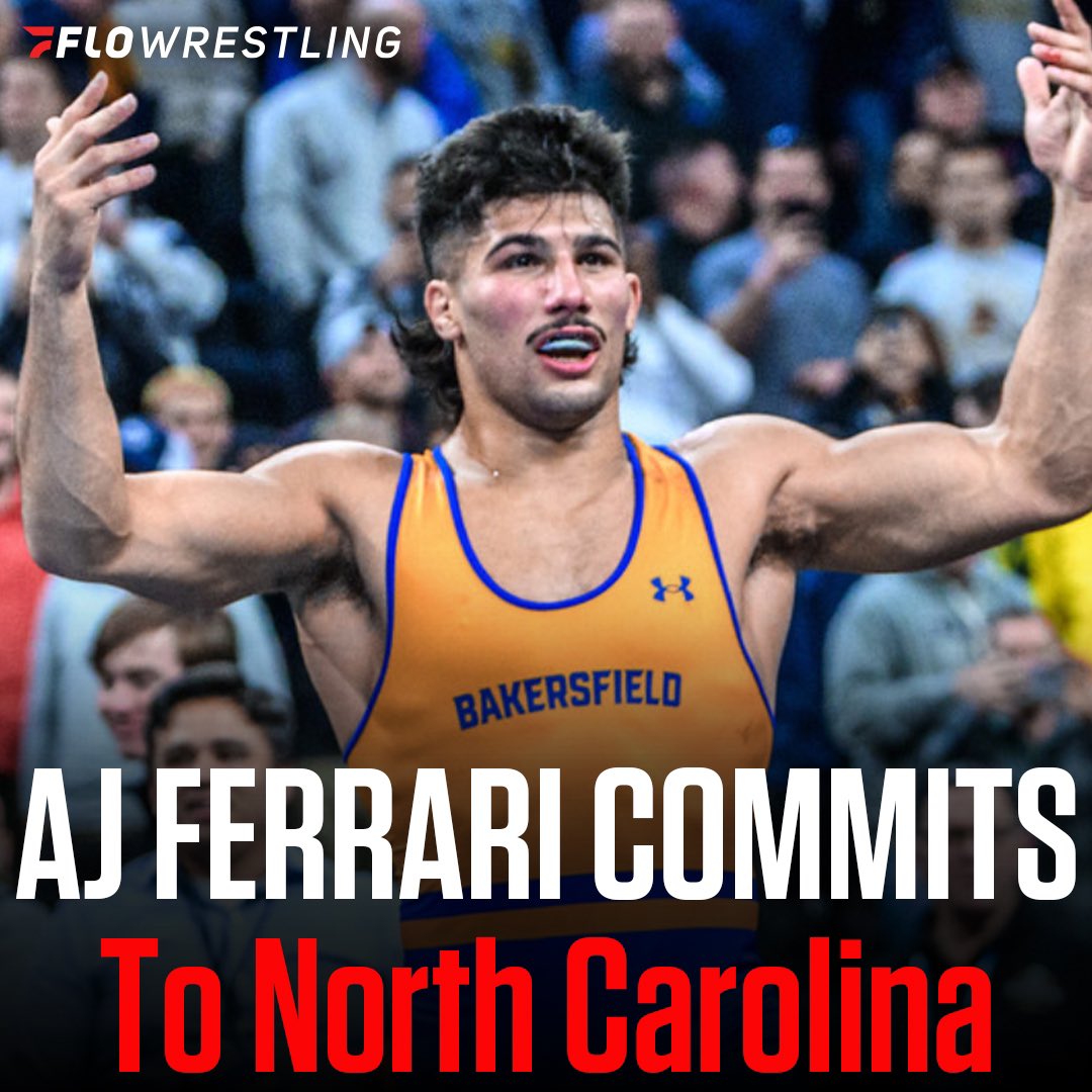 AJ Ferrari is going to Chapel Hill! The NCAA champ and 2025 3rd placer announced on FRL that he will transfer to North Carolina and wrestle for the Tar Heels!