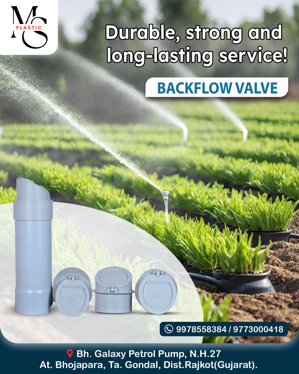 MSPlastic256986's tweet image. Durable, Strong and long- lasting service!
Backflow Valve
#MSplastic #backflow #PureFlow #longlasting #cleanwatermatters #valvetech #watersafety #pipefittings #backflowprevention #pvcpipe #PVCChallenge