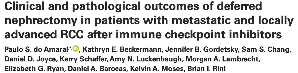 Paulo Amaral, MD (@paulosiqamaral) on Twitter photo Check our manuscript just published at <a href="/OncJournal/">The Oncologist</a>
Clinical & pathological outcomes of pts undergoing consolidative CN after ICI-based therapy for met / locally advanced RCC.
Link: academic.oup.com/oncolo/article…
<a href="/brian_rini/">Brian Rini, MD</a> <a href="/katy_beckermann/">Katy Beckermann</a> <a href="/UroCancerMD/">Sam S. Chang MD, MBA</a> <a href="/DanBarocas/">Daniel Barocas</a> <a href="/AmyLuckenbaugh/">Amy Luckenbaugh</a> Check our manuscript just published at <a href="/OncJournal/">The Oncologist</a>
Clinical & pathological outcomes of pts undergoing consolidative CN after ICI-based therapy for met / locally advanced RCC.
Link: academic.oup.com/oncolo/article…
<a href="/brian_rini/">Brian Rini, MD</a> <a href="/katy_beckermann/">Katy Beckermann</a> <a href="/UroCancerMD/">Sam S. Chang MD, MBA</a> <a href="/DanBarocas/">Daniel Barocas</a> <a href="/AmyLuckenbaugh/">Amy Luckenbaugh</a>