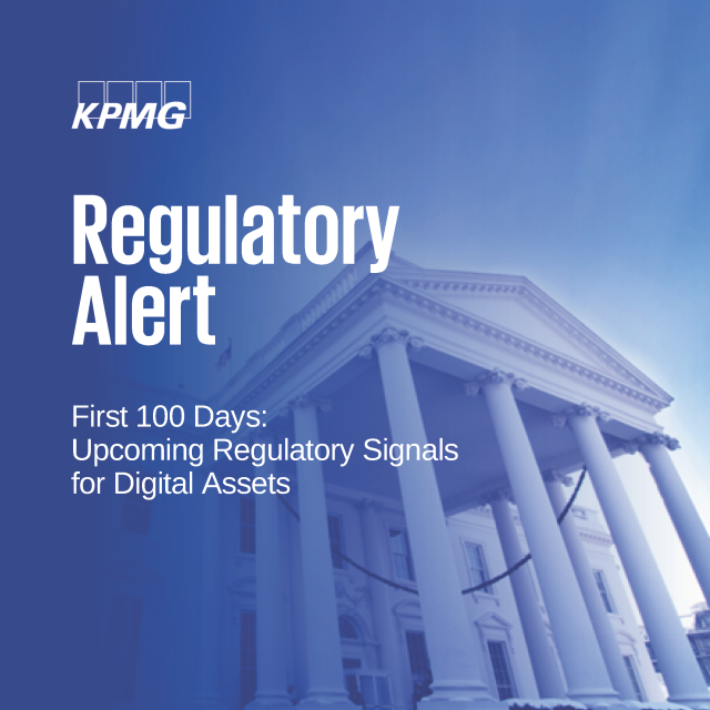 BilanAStribling's tweet photo. First 100 Days: Upcoming Regulatory Signals for Digital Assets With the new administration prioritizing digital assets, significant changes are ahead. #KPMG's recent Regulatory Insights report highlights key transitions from "debanking" to... https://t.co/DEg2uvBymh https://t.co/g5kdqbzSMg