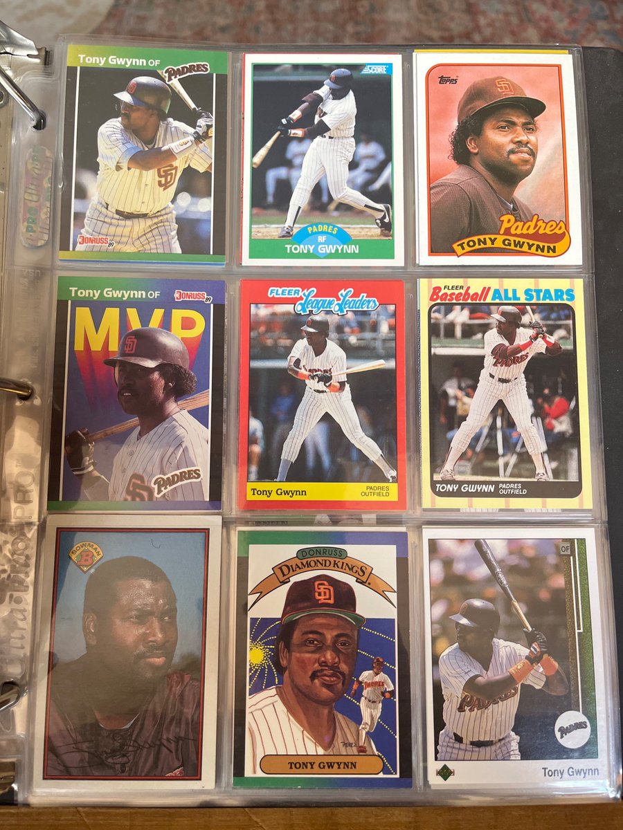 RetroCardSnaps's tweet image. A page of 1989 Tony Gwynn. 
How many of these did you own?