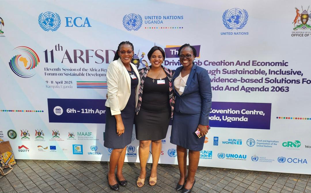 PLA ED with Ms. Sarah Immaculate,ED of Smart solutions &amp;  Ms.Marie Nanyanzi of Tweeeza East Africa attending the Side Bar Organised under the NGO forum  Core Reference Group on SDGs  event during the Africa Regional Forum.
#ARFSD11 
#arfsd