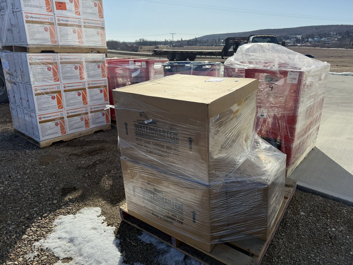 A very spring time delivery today.  Seed treatment and Water Pumps.  Did you know Josuttes Ag Ltd is a dealer for Watermaster Water Pumps?

Come grab yours today with 400’ of hose and seed right through that slough this spring.