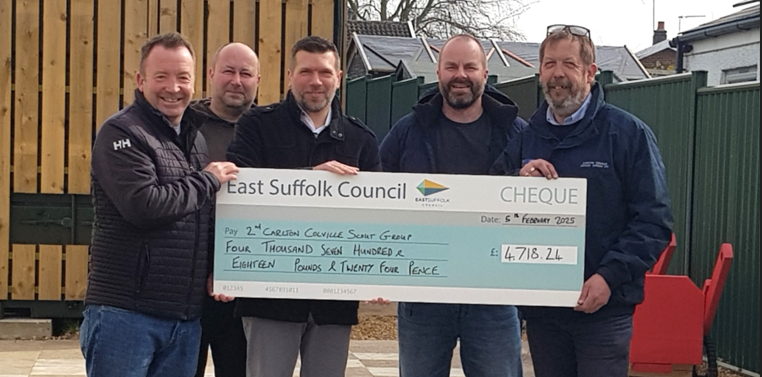 Local Scout group benefits from communities funding!

Conservative Councillor Myles Scrancher recently used his enabling communities’ budget to fund hard landscaping at the 2nd Carlton Colville Scout Group.