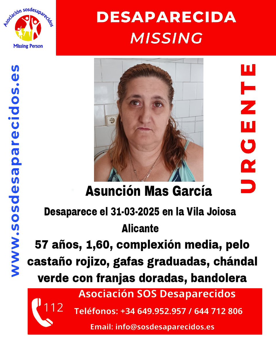 🆘 DESAPARECIDA
#sosdesaparecidos #Desaparecido #Missing #España  #VilaJoiosa #Alicante
Fuente: sosdesaparecidos
Síguenos <a href="/sosdesaparecido/">ALERTA DESAPARECIDOS</a>