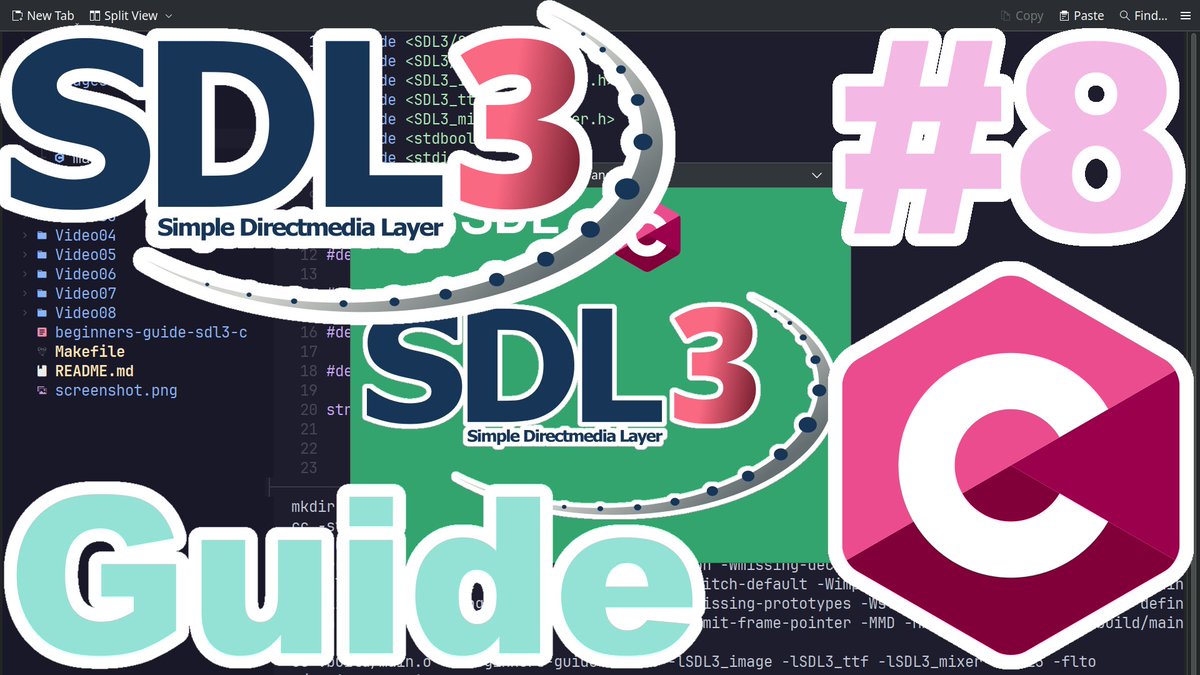 ProgramRainbow's tweet photo. Player Sprite - Beginners Guide to SDL3 in C - Part 8.

In this video load, draw and move a player sprite.

#C #SDL3 #Coding #Programming #GameDev

https://t.co/JBn6qH2for https://t.co/Oa3YlCzzFw