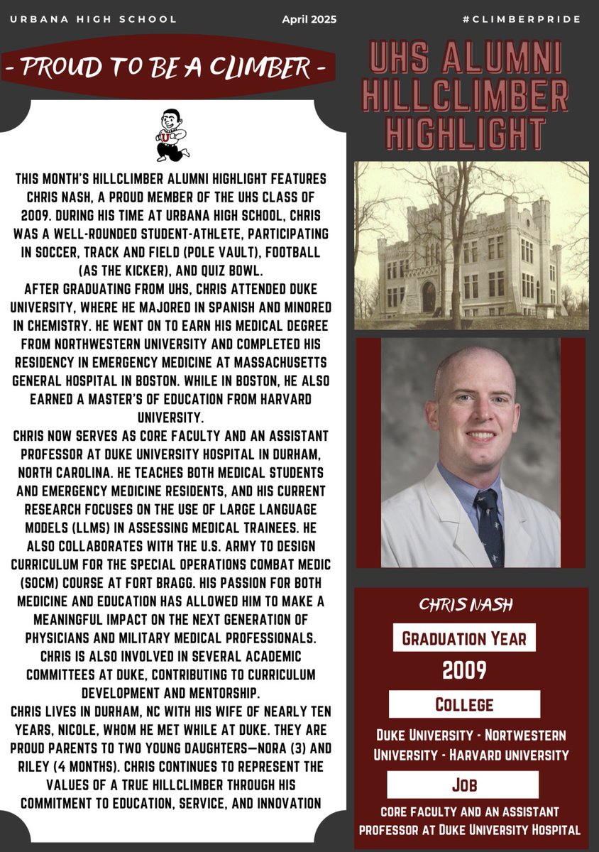 Nate Sever (@natesever7) on Twitter photo Congratulations to this month’s Hillclimber Alumni Highlights, Chris Nash! The <a href="/UrbanaOHSchools/">Urbana City Schools</a> community is so very proud that he is a Climber! <a href="/ptrenor/">Patrick Trenor</a> <a href="/thielc/">Charles Thiel</a> <a href="/Tony_Grigsby27/">Tony Grigsby</a> <a href="/UrbanaHS_OH/">Urbana HS (Ohio)</a> <a href="/UrbanaYES/">UrbanaYES</a> #GoClimbers🙌🏼 Congratulations to this month’s Hillclimber Alumni Highlights, Chris Nash! The <a href="/UrbanaOHSchools/">Urbana City Schools</a> community is so very proud that he is a Climber! <a href="/ptrenor/">Patrick Trenor</a> <a href="/thielc/">Charles Thiel</a> <a href="/Tony_Grigsby27/">Tony Grigsby</a> <a href="/UrbanaHS_OH/">Urbana HS (Ohio)</a> <a href="/UrbanaYES/">UrbanaYES</a> #GoClimbers🙌🏼
