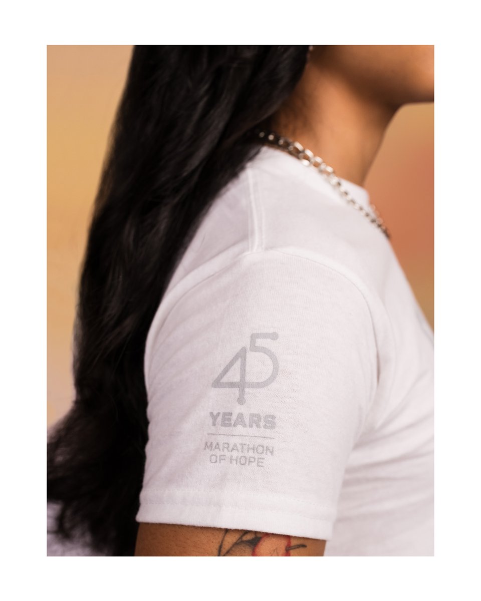TOMORROW! Our 45th anniversary collection drops April 8. All proceeds support cancer research in Canada. terryfox.org/2025merch