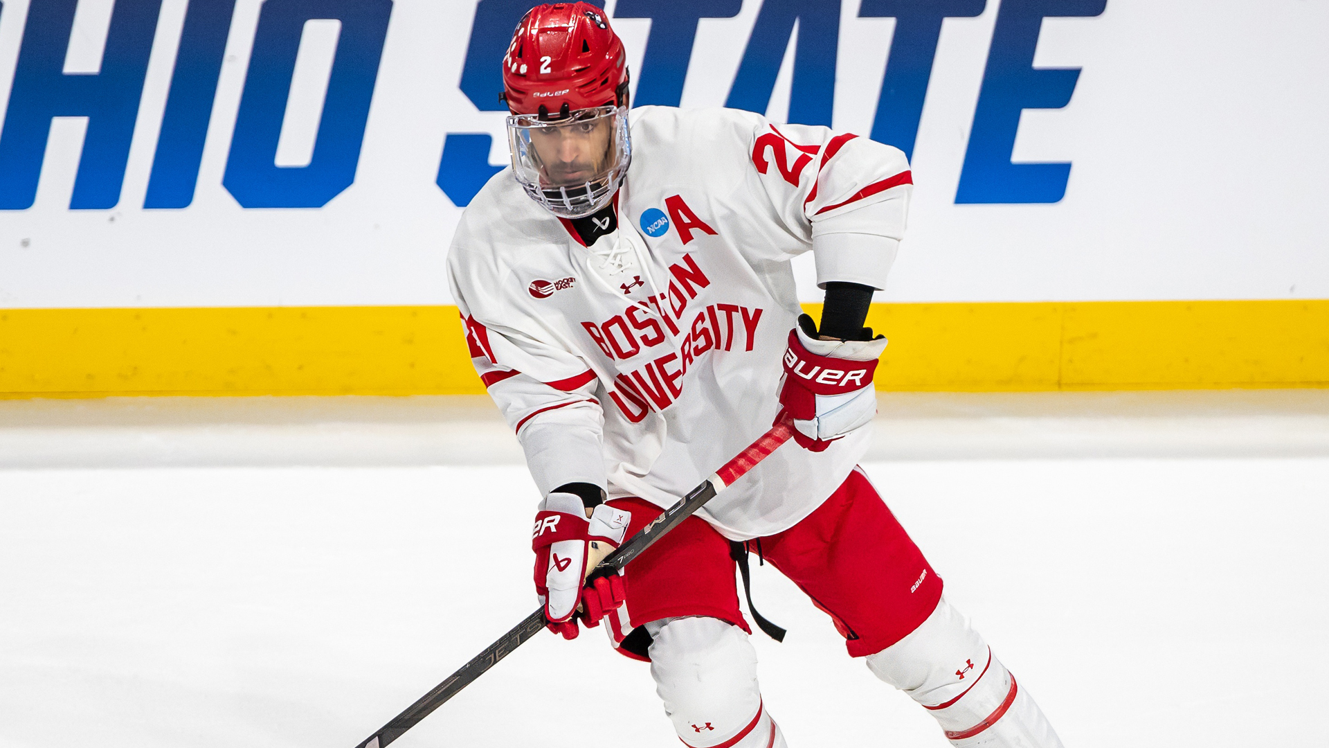 Devin Kaplan playing hockey