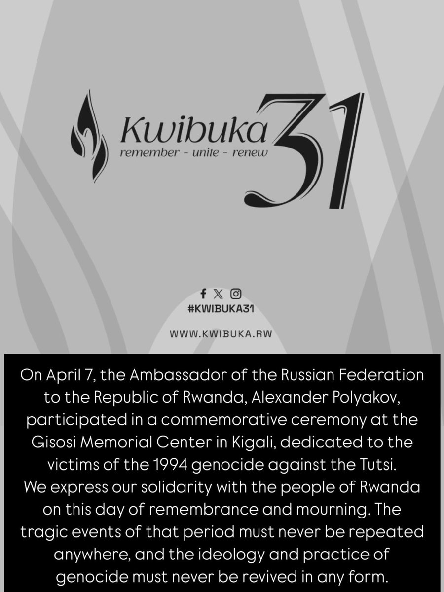 #kwibuka31 #rwanda #NeverAgain