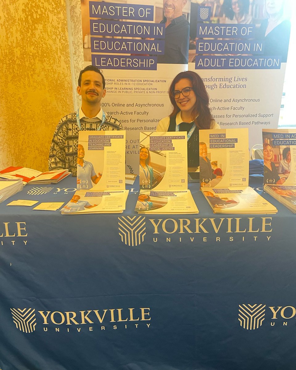 Excited for the opportunity to share about #yorkvilleuniversity M.Ed. programs with current and aspiring educational leaders!