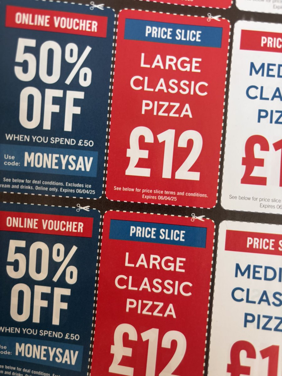Leaflet through the door today made me want pizza for tea. Thought I’d used the code for a family pizza. But the vouchers ran out yesterday 😂 <a href="/Dominos_UK/">Domino's Pizza UK</a> what you playing at delivering a 2 week late leaflet? <a href="/pizzahut/">Pizza Hut</a> it is instead 😉