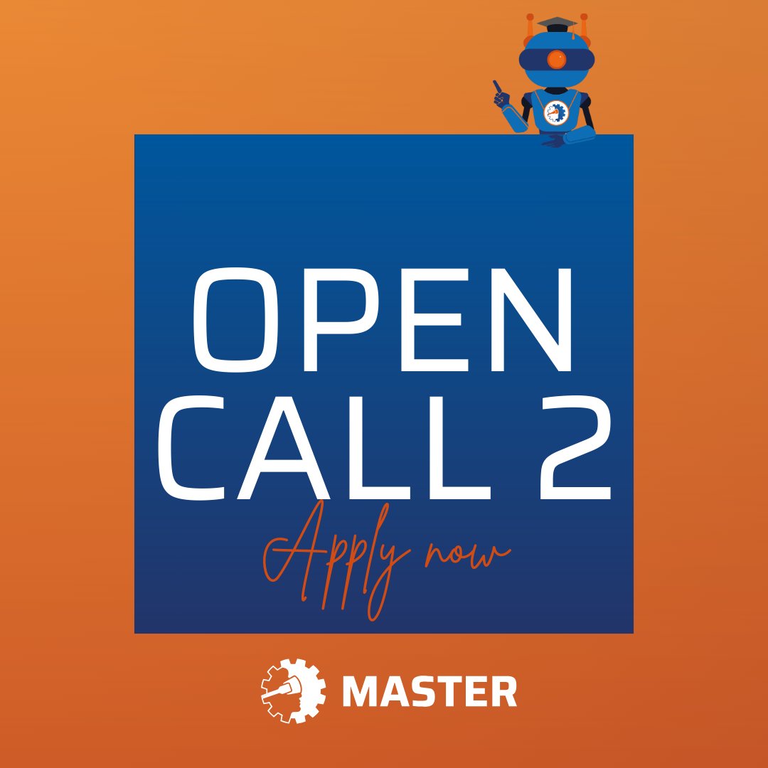 MASTER's 2nd Open Call is now OPEN! 🎓🤖

Are you an educational organisation or SME ready to reshape the future of learning through XR and robotics?

More information on our website 🔗 lnkd.in/dE_xq_fm