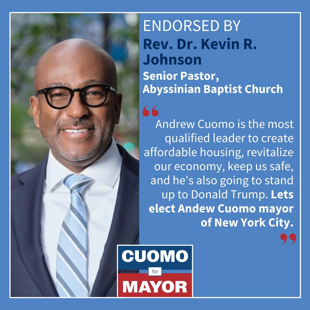 In solidarity, we will fight for a New York that is just, safe, affordable, and reflects our values.

I am honored by the endorsement of Rev. Dr. Kevin R. Johnson <a href="/drkrj/">Kevin R. Johnson</a>