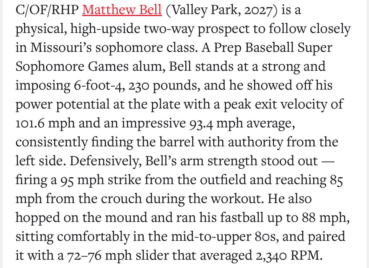 Thank you <a href="/PrepBaseballMO/">Prep Baseball Missouri</a> for the write up!
<a href="/VPHawksAD/">Valley Park School District Activities & Athletics</a> <a href="/NickHerrinsAs/">Inevitable A’s</a> <a href="/PBR_Moulder/">Kevin Moulder</a> <a href="/YBM_cast/">Youth Baseball Midwest</a>