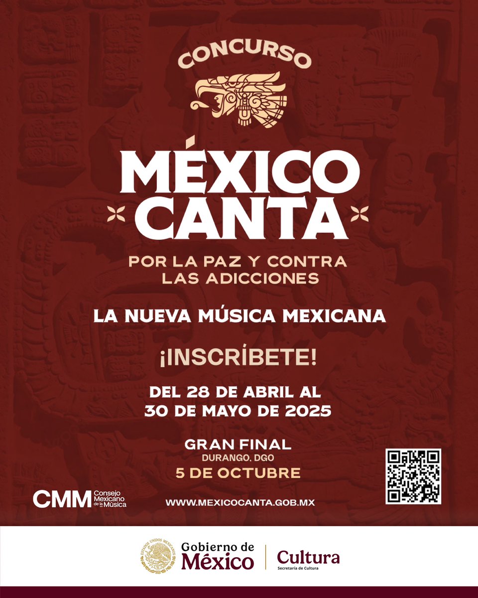 México Canta es el primer concurso binacional de música, está dirigido a jóvenes intérpretes y compositores de entre 18 y 34 años, mexicanos y mexicoestadounidenses. La convocatoria fue presentada este 7 de abril por la secretaria de Cultura, <a href="/ccurieldeicaza/">Claudia Curiel de Icaza</a>, en la