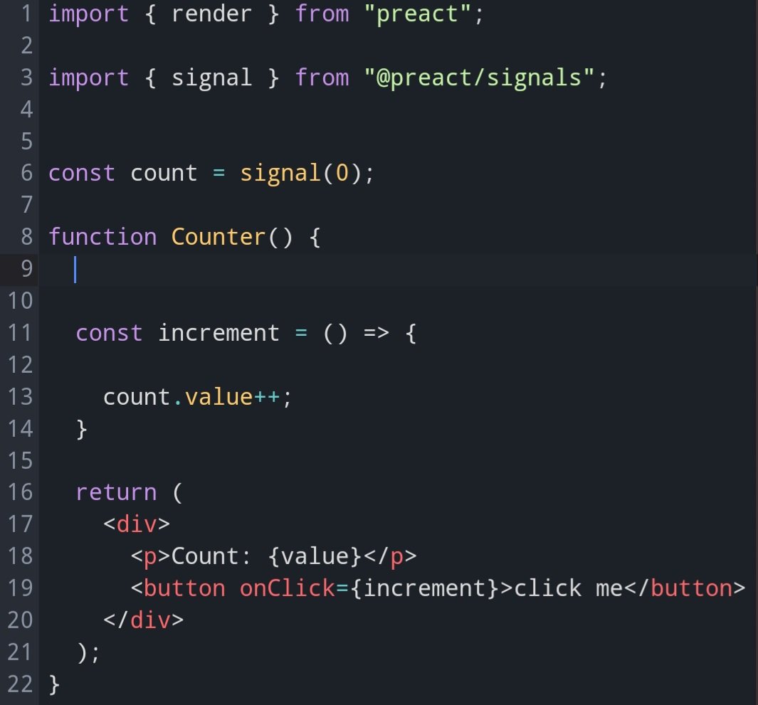 prakash_dev11's tweet image. Preact signals makes life easier
