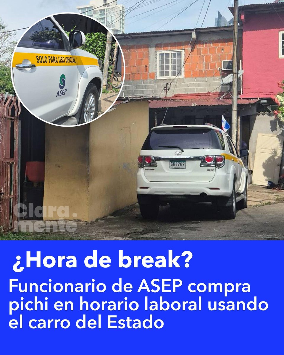 Jaime Adrián, conductor del vehículo oficial con placa G04707 de la ASEP, fue captado en horas laborables utilizando el carro institucional para comprar droga en San Sebastián.