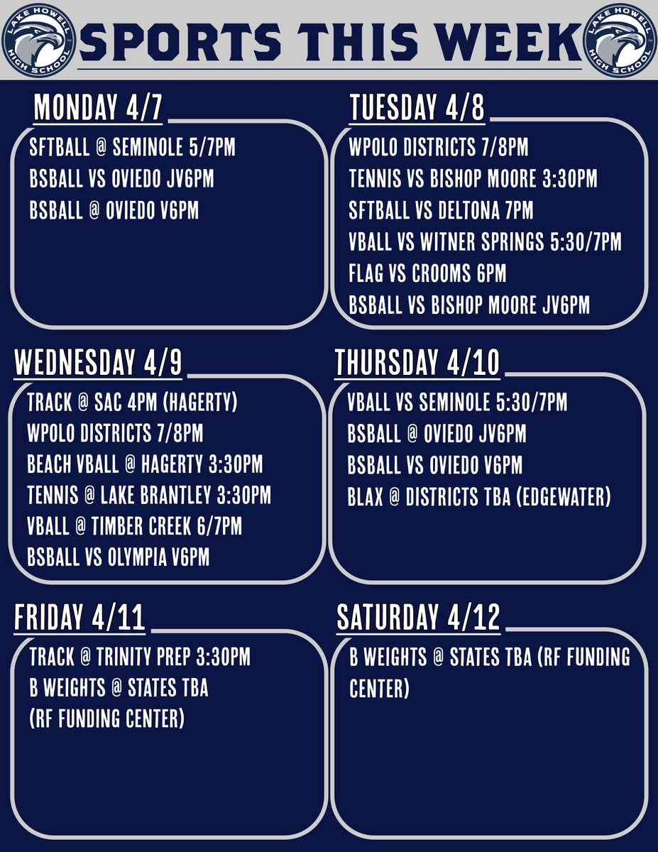 This week in Athletics 4.7.25 @Ihhssga @lhhs.ptsa @southseminoleacademy @twms_ptsa #WeAreOne #HawkFamily @jhmsbobcats #HawkStrong bit.ly/3YbqtyL