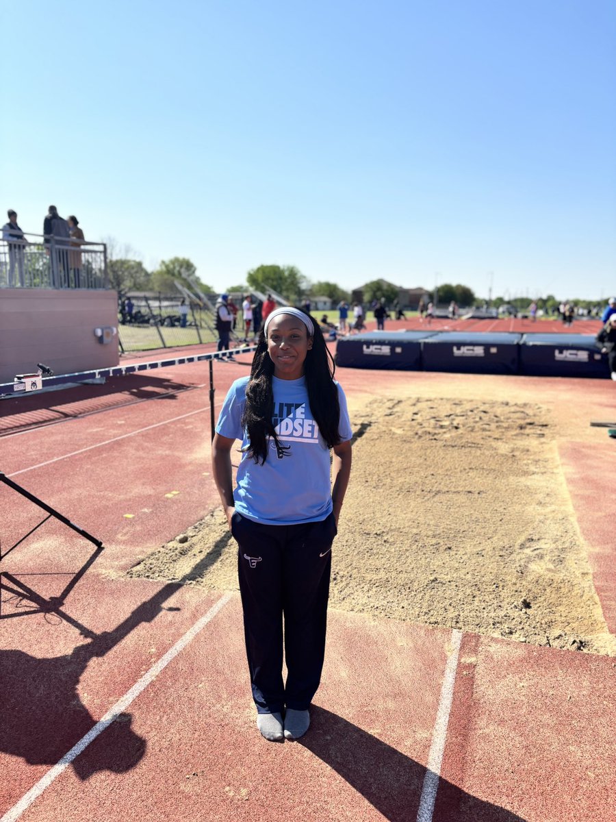 Meet your new  19’10 District Champ / Meet &amp; School Record Holder! Let’s GO <a href="/Caitlyn2025/">Caitlyn Johnson</a> <a href="/CoachParnell13/">Coach Shanta Parnell, MSED, CAA</a> <a href="/Friscoisdsports/">Official Frisco ISD Sports</a> <a href="/EHSFrisco/">Emerson High School</a>