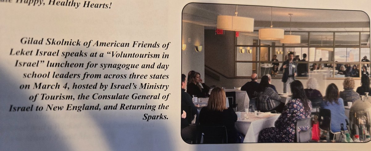 Thank you <a href="/ShalomMagazine_/">Shalom Magazine</a> for covering our amazing <a href="/leketisrael/">Leket Israel</a> event last month with <a href="/IsraelinBoston/">Israel in Boston</a>, #Israel's Ministry of Tourism and Returning the Sparks!