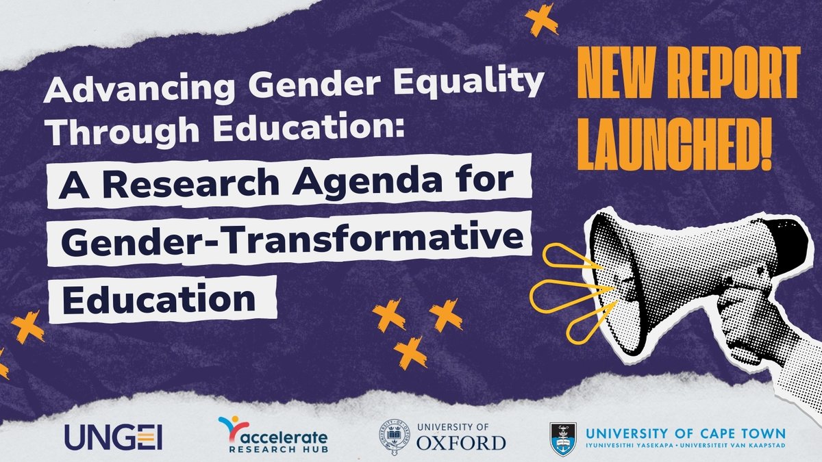 UN Girls' Education Initiative (@ungei) on Twitter photo How can we strengthen the evidence base for Gender-Transformative Education?
📘 Our new report with <a href="/UniofOxford/">University of Oxford</a>, emerging from a 2-day workshop, highlights key insights, outlines a joint research agenda & maps ways forward.
Read more 🔗 ungei.org/publication/ad… How can we strengthen the evidence base for Gender-Transformative Education?
📘 Our new report with <a href="/UniofOxford/">University of Oxford</a>, emerging from a 2-day workshop, highlights key insights, outlines a joint research agenda & maps ways forward.
Read more 🔗 ungei.org/publication/ad…