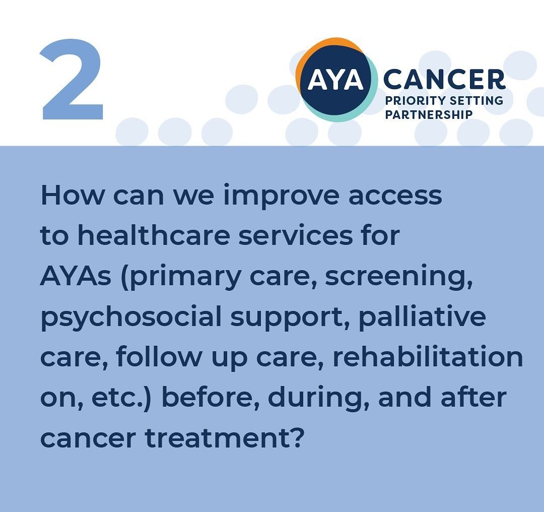 AYA Cancer Awareness Week! Canadian AYA Cancer Research Priorities!! #AYACancer #AYAware #AYACSM