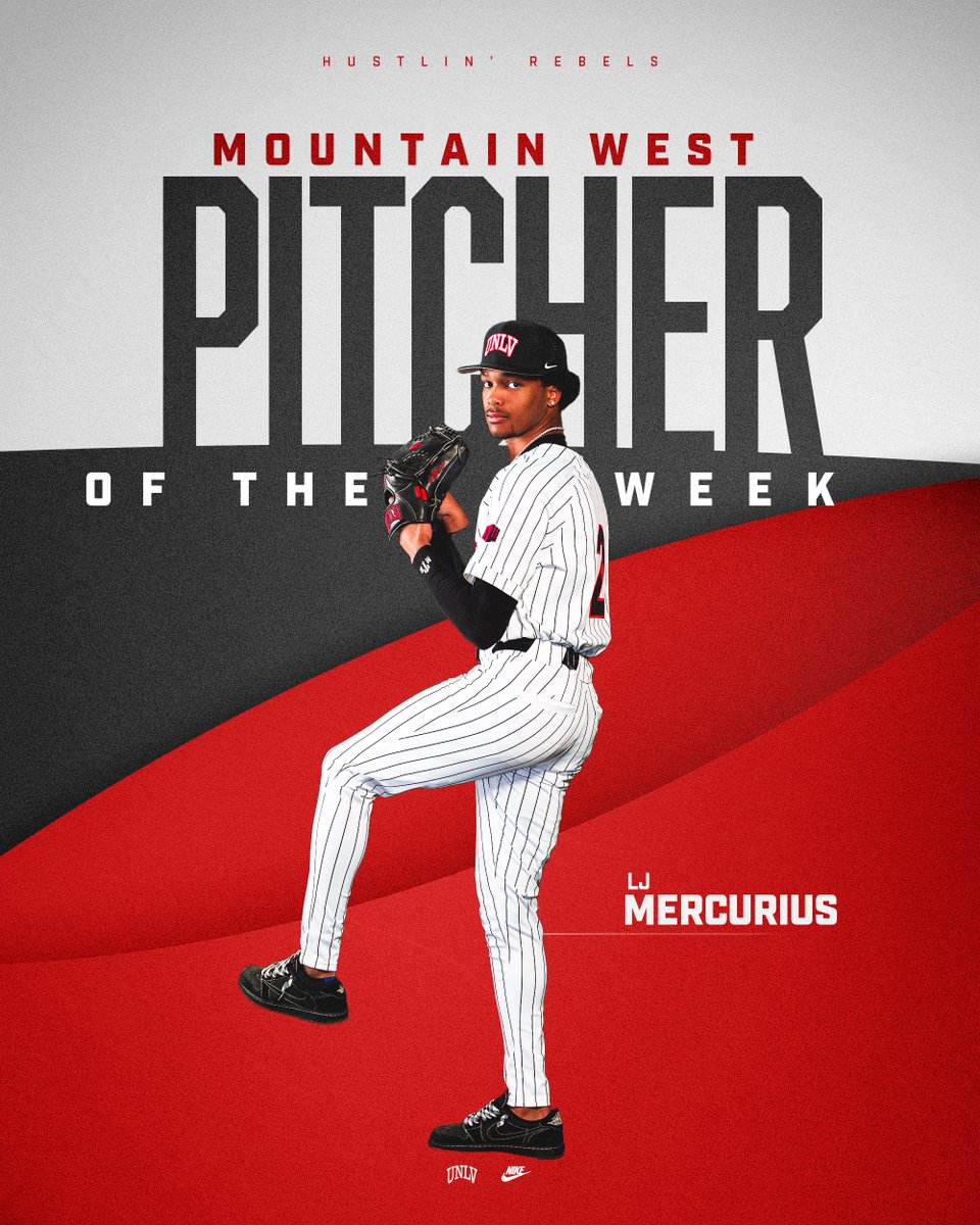 UNLV Baseball ⚾️ (@unlvbaseball) on Twitter photo The first Rebel hurler to pitch a complete-game nine-inning shutout in 10 years!!!
Ladies and gentlemen, your <a href="/MountainWest/">Mountain West</a> Pitcher of the Week, LJ Mercurius 😎
🗞️ tinyurl.com/rdyvuuhy
#BEaREBEL The first Rebel hurler to pitch a complete-game nine-inning shutout in 10 years!!!
Ladies and gentlemen, your <a href="/MountainWest/">Mountain West</a> Pitcher of the Week, LJ Mercurius 😎
🗞️ tinyurl.com/rdyvuuhy
#BEaREBEL