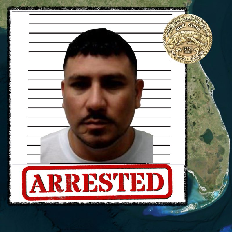 ¡Bienvenidos a Miami y adios a los Estados Unidos! Our agents arrested this convicted alien smuggler as he exited the prison doors in #Miami. In 2023, this Mexican illegal alien was arrested by #USBP in #Laredo TX for smuggling illegal aliens in a big rig &amp; was convicted. He was