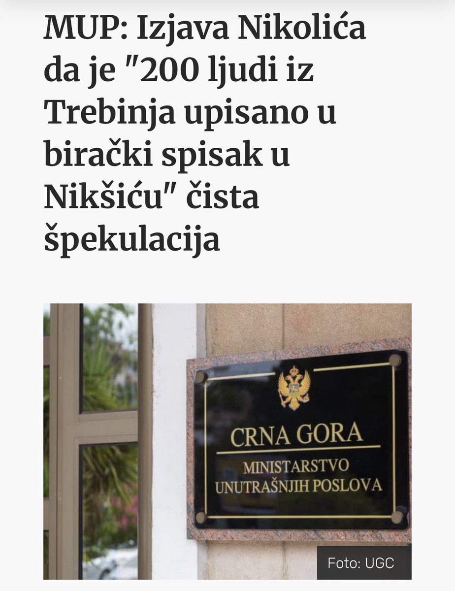 AndrijaMNikolic's tweet photo. S’ obzirom na to da se neobaviješteni MUP aktivno uključio u predizbornu kampanju u korist parlamentarne većine, koristim priliku da ih obavijestim da ćemo im već sjutra predati spisak od preko 200 birača koji uporedo ostvaruju biračko pravo u Nikšiću i Trebinju. https://t.co/DNQ0rVuY3w