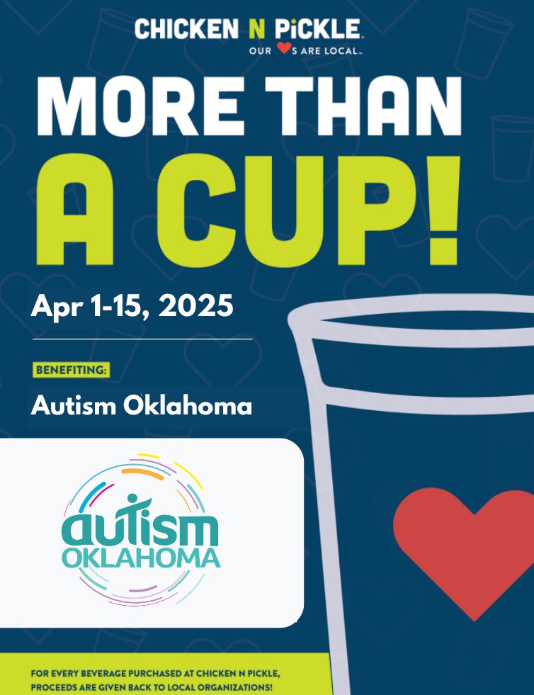 Chicken N Pickle Community Cup is here! 📷📷
We’re excited to partner with Chicken N Pickle OKC for their Community Cup Campaign!
From April 1st to April 15th, 25¢ from every drink sold (excluding water) will be donated to support our mission.