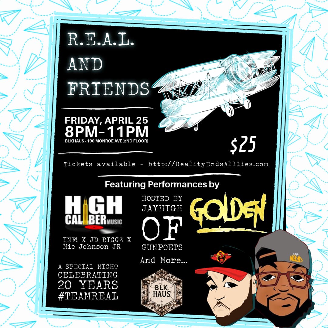 Friday April 25th. The Gang will be in the building. Buy tickets at realityendsalllies.com