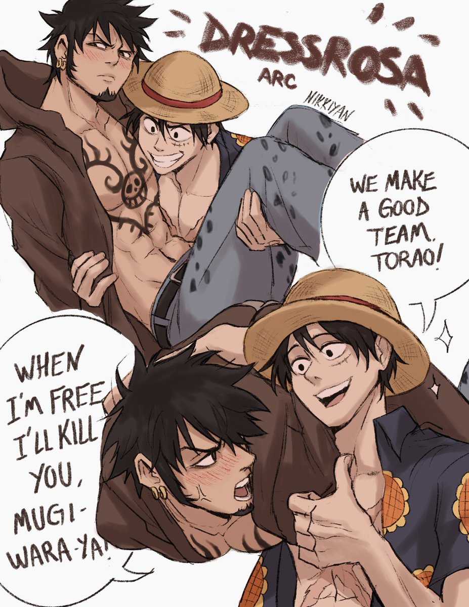 I'm whatching Dressrosa arc and I'm so into this right now 🤭 #lawlu 