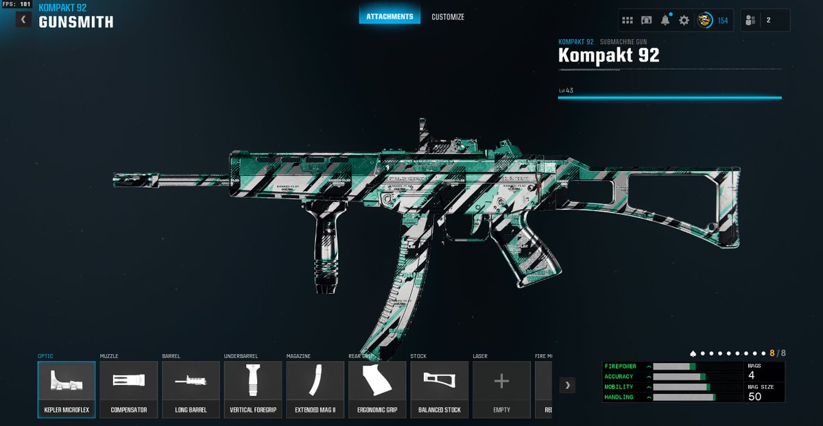 👑 #1 FASTEST TTK IN WARZONE. 

The Kompakt 92 kills in 550ms up to 13m with this loadout 🤯