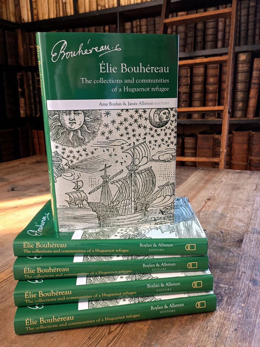 A thing of beauty! 'Élie Bouhéreau: the collections &amp; communities of a Huguenot refugee' is out! The 12 essays explore the worlds Bouhéreau, Marsh's first librarian &amp; Ireland's first public librarian,  impacted through his print &amp; manuscript collections #BookHistory #Huguenots