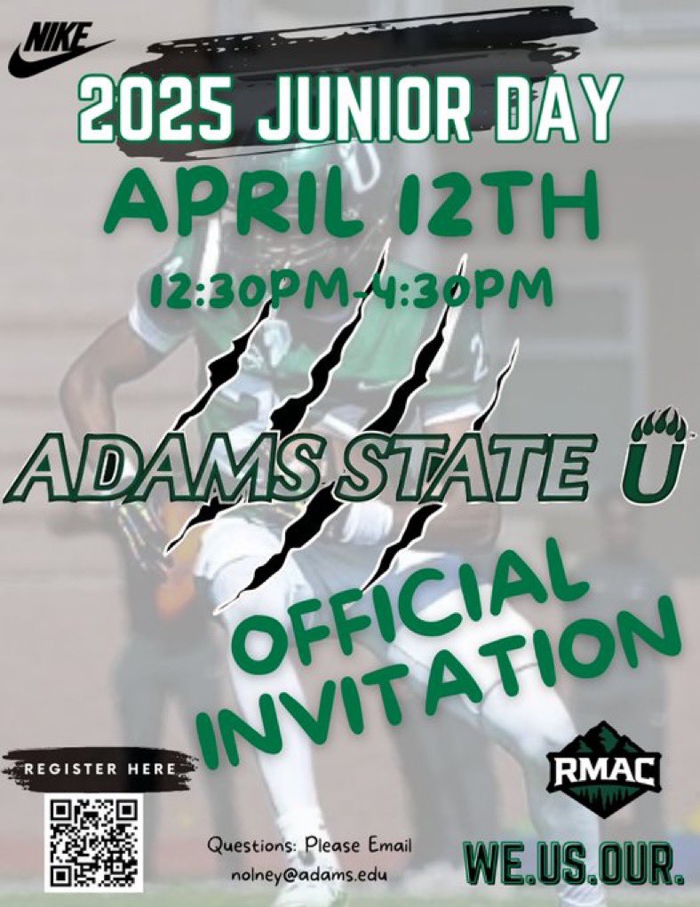 Thanks <a href="/asugrizzliesfb/">Adams State Football</a> for the junior day invite! Looking forward to see what the future holds. <a href="/d5performance/">deltafiveperformance</a> <a href="/CoachAK_Power/">Alex Kelley</a>