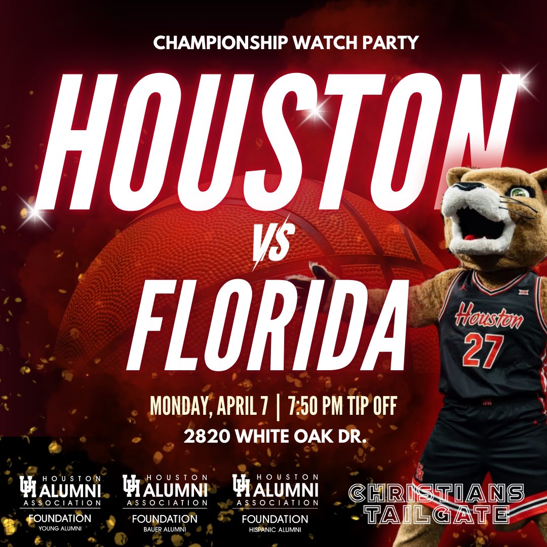UH Hispanic Alumni (@uhhispanicalum) on Twitter photo IT’S GAME DAY ‼️
📍Christian’s Tailgate - Heights
📆 Tip-Off @ 7:50PM
🐾 Come early, wear red, be loud
❤️ Conchas from <a href="/arandasbakery/">arandasbakery</a>
🥂$1 NÜTRLs
🥩 $20 Steak Night
🏆Halftime Contest: BEST UH GAME DAY SIGN!! 🏆 Bring your own or we will have posters while supplies last!! IT’S GAME DAY ‼️
📍Christian’s Tailgate - Heights
📆 Tip-Off @ 7:50PM
🐾 Come early, wear red, be loud
❤️ Conchas from <a href="/arandasbakery/">arandasbakery</a>
🥂$1 NÜTRLs
🥩 $20 Steak Night
🏆Halftime Contest: BEST UH GAME DAY SIGN!! 🏆 Bring your own or we will have posters while supplies last!!