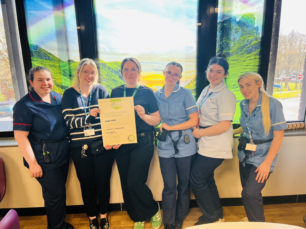 Kate Tasker π (@nursektasker) on Twitter photo We are thrilled here at The Hope Unit to have been awarded our QNIC accreditation today. We are a very PROUD team right now. ππ»ππ»ππ»
#QNIC #CAMHS #Quality
<a href="/rcpsych/">Royal College of Psychiatrists</a> <a href="/ChrisMurrayAD/">Chris Murray</a> <a href="/gordonmilson/">Dr Gordon Milson</a> <a href="/SarahJLeah/">Sarah Leah</a> <a href="/AntHassallNHS/">Anthonyhassallnhs</a> <a href="/timmcdougall69/">Tim McDougall</a> <a href="/LozShan/">Laura Shannon</a> <a href="/CharGoodallRMN/">Charlotte Goodall</a> <a href="/PennineCareNHS/">Pennine Care NHS FT</a> We are thrilled here at The Hope Unit to have been awarded our QNIC accreditation today. We are a very PROUD team right now. ππ»ππ»ππ»
#QNIC #CAMHS #Quality
<a href="/rcpsych/">Royal College of Psychiatrists</a> <a href="/ChrisMurrayAD/">Chris Murray</a> <a href="/gordonmilson/">Dr Gordon Milson</a> <a href="/SarahJLeah/">Sarah Leah</a> <a href="/AntHassallNHS/">Anthonyhassallnhs</a> <a href="/timmcdougall69/">Tim McDougall</a> <a href="/LozShan/">Laura Shannon</a> <a href="/CharGoodallRMN/">Charlotte Goodall</a> <a href="/PennineCareNHS/">Pennine Care NHS FT</a>